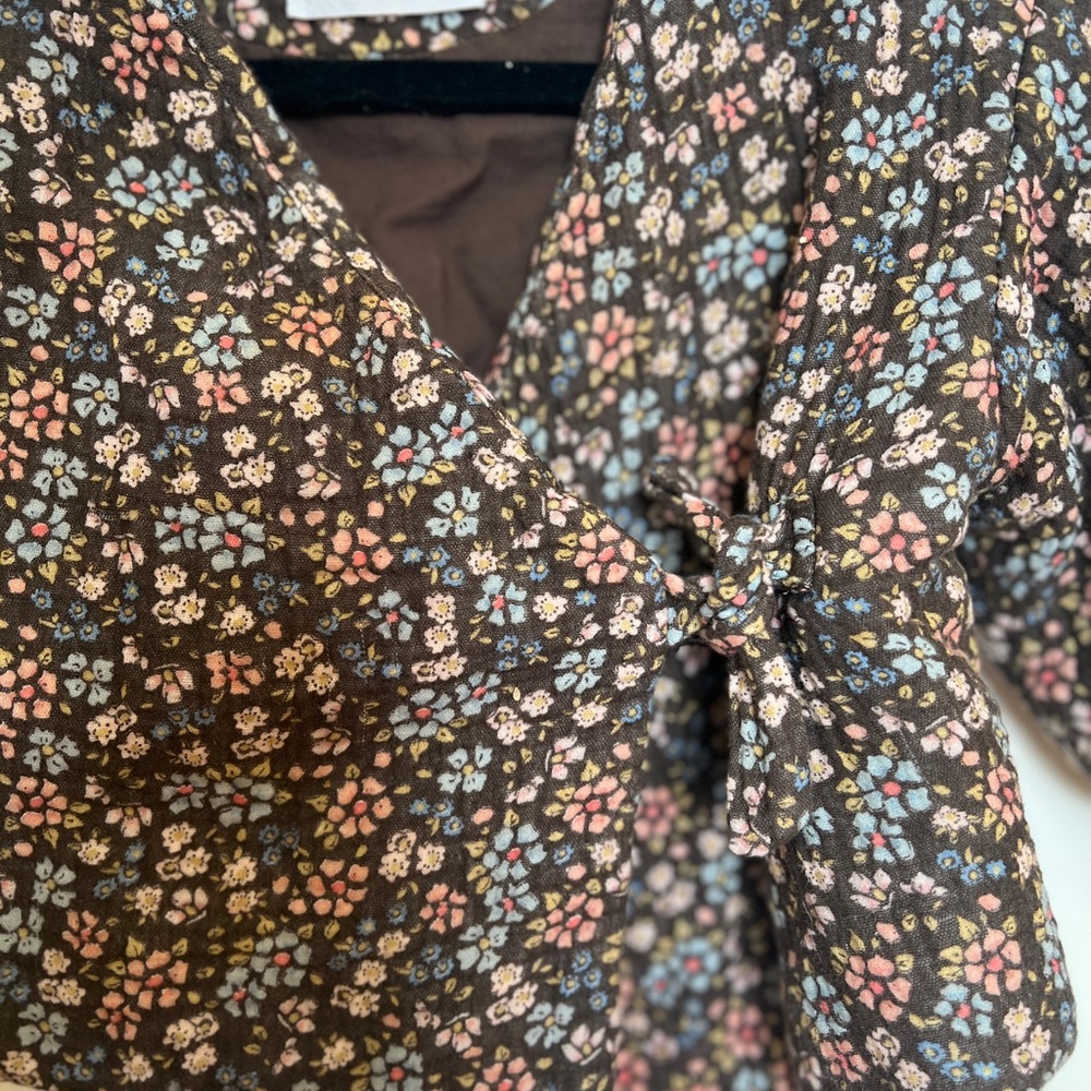 Zara Kids Floral Wrap Jacket - Picture 3 of 5